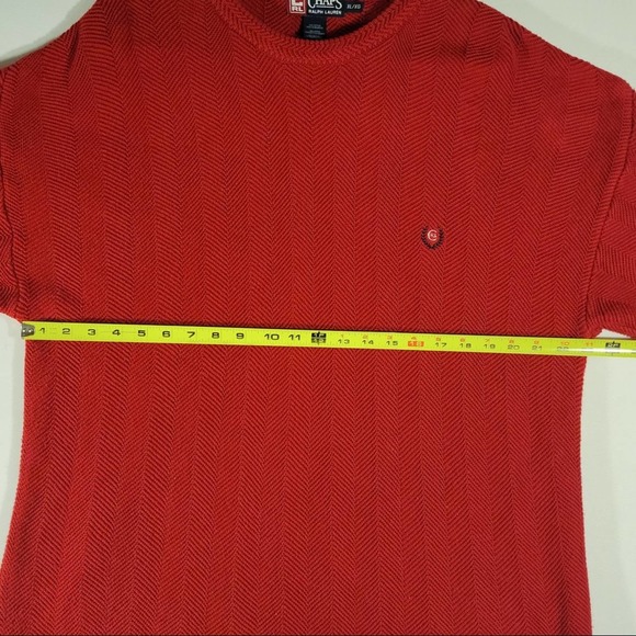Mens Size XL Chaps Ralph Lauren Knit Red Sweater - Picture 10 of 12